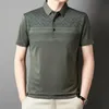 Mens Highend Brand Brand Лето вышитые с короткими рукавами хлопковая база для рубашки поло.
