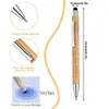 10050 PCs benutzerdefinierte Bambus -Stift -Gravel -Name Stylus Ballpoint Stifte für Taufe Party Hochzeitsgeschenk -Office -Schulmaterial 240430