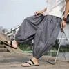 Broek mannen Japanse kimono traditionele heren katoen linnen wideleg samurai casual losse hiphop yukata broek 240506