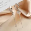 Chandelier Silver Color de nouveau Chandelier Nouveau arrivée Round Brand Tassel Long Boucles d'oreilles Tempérament Sexy Fashion INS BIJOUR MAINS C