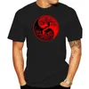 Heren Polo's Custom Screen Gedrukt Rode en Black Tree of Life Yin Yang T -shirt Heren Korte mouwen Mannelijke Eco Cotton Awesome Plant Tees