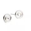 Boucles d'oreilles Creative Spirale pour femmes accessoires coréens mode compact mini-swirl motif tourbillonnant bijoux