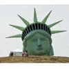 Groothandel 20ft Giant opblaasbaar standbeeld van Liberty Head Ballon Man Sculpture voor advertentie en decoratie