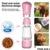 Dog Bowls Feeders New Portable Dog Water Bottle For Small Large Dogs Outdoor Walking Puppy Pet Travel Drinking Bowl Supplies Drop De Dh0Bo