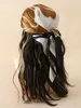 Écharrés Marque de luxe 2023 Écharpe carrée de soie femme Cat Coul Hair Tie Band Beach Hijab Kerchief Head Bands Bandana Femme Foulard 70cm Q240509