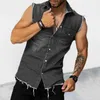 قمصان الرجال بالإضافة إلى Tees Polos Denim T-Shirt Men Fabelless Cardigan Cardigan Top Muscle Taken Top Men Mens Plus Tees