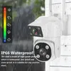 IP Cameras 4K 8MP Wifi PTZ camera dual lens IP CCTV video surveillance camera Ai Human Detect automatic tracking night vision outdoor waterproofing d240510