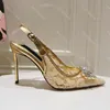 Designers Habille Chaussures 24 Sandales les plus récentes pour les femmes en dentelle de qualité supérieure Décoration en strass