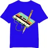 80s Cassette Tape Pencil 1980s Retro Vintage Throwback Music TShirt Men Clothing T Shirt Camisetas 240509