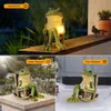 Foxmis Miniature Statue Mothers Day Mom Gifts Fairy Accessories Outdoor Figurine Lights Solar Garden Frog Decor Art Housewarming Gift voor Patio, Yard, Lawn