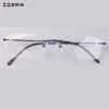 Sonnenbrille Frames Großhandel Randless optische Drahtmodmetalltempel Stainin Stahl Brille Blau Gold Schwarzes Rezept Gafa Oculos de Grau