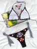 Mesas de banho feminina estilo boêmio Suspense Suspender Suspender Lace Bikini Conjunto 2024 Novo maiô feminino