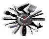 Frisörverktyg färg byte vägglätt klocka frisör frisör butik dekorera samtida klocka gåva för frisör 2110274510833