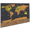 Dipinti grandi mappa graffiata deluxe per viaggi - mondo personalizzato con strato di foglio di rivestimento da parete poster nazionale drop drop drop dhpiy dhpiy