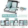 Sacs de rangement 7pcs set valise de voyage Cubes d'emballage Cupes de garde-robe portable avec bagages à bagages