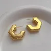 Brincos de garanhão Minimalista Posta de aço inoxidável em forma de aço inoxidável para mulheres 18K Gold Gold Gold Gold Glirse Goldy Cyber ​​Punk Gift