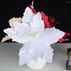 Decorative Flowers Festive Holiday Flower Christmas Tree Ornaments Shiny Artificial For Long-lasting Home Decoration Xmas