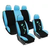 Siedziny samochodowe Covers 2/4/9 PCS Covery siedziska dla kobiet okładki fotelika samochodowego Haft Motyl Universal Fit Większość stylizacji T240509
