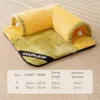 Bunny House Tunnel Hamster Nest Cute Bunny Tail Sleep Mat Plush Soft Nest Pad konijn Dragon Cat Dutch Pig Bed Warm Huis Pet 240510