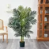 Decorative Flowers US 5 Ft Artificial Double Gold Cane Palm Tree Home Garden Decoration.