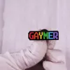 LGBTQ Pride Gay Rainbow Gaymer Enamel Pin Pinki Lapel Pins Brooths na ubrania broszka biżuteria manga akcesoria prezentowe