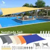 UV block vattenbeständig skugga segel solskydd tak pool rektangel fyrkantig markering för trädgård uteplats trädgård bil 240510