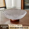 Plates Creative Fruit Glass Bowl Stor sallad Container Träbas Aptitretare Popcorn Nuts Home Kök förråd