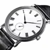 Orologi classici orologi per il vento meccanico orologi per uomo orologio da polso in acciaio inossidabile orologio da polso in pelle bianca 008 316z