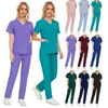 Salon Beauty Doctors Workwear Professional Atelier Uniform Set avec des broussailles féminines à manches courtes 240502