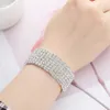 Bröllopsarmband Hot Sale Flera stilar Fashion Crystal Stretch Shine Armband för kvinnor Par Girls Friend Bangles Bröllop Bridal presenter 2024