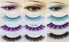 Faux cils 3d vison bleu violet marron long durable dure soft softcross faux extension 3 paiesset 20219892707