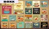 Retro Fast Food Frühstück Mittagessen Poster Home Küche Dekor Sandwich Milch Brot Wandkunst Gemälde Vintage Metall Zinnschilder Yi1928841752