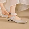 Chaussures décontractées plus taille 34-41 Baotou Mules Slippers Femme Flip Flip Flops Bas talons Sandales Sandales Sool Soft Silk Females