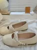 Chaussures décontractées vintage Elegant Mary Janes Femmes perles de la mode