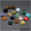 Party Favor Pyramid Gemstone Natural Stone Crystal Quartz Healing Crystals Point Chakra Home Office Decoration Crafts Drop Delivery GA DHRXM