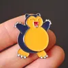 Cute Pretty Dark Blue And Yellow Laughing Bear Enamel Pin Lovely Brooch For Lapel Hat coat Sweater Badge