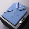 Golfmänner Sommer kurzärmeliges Polo T-Shirt Casual Cotton Atmable Top Flip Kragen kurzärmelig Koreanisch bequemes Hemd 240510