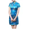 Casual jurken Chinese stijl Cheongsam Turtleneck Sexy bodycon Party Dress Women Vintage Classic Wedding Evening Vestidos