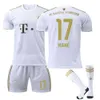 Maglie da calcio da tute maschili 22-23 Bayer Away Game n. 17 Mane 4 Dricht Jersey Kit di calcio sportivo per bambini adulti