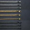 3,5 / 5/7/9 mm Chunky Miami Cuban Chain Bracelet pour hommes Bracelet de bracelet chaîne de liaison cubaine en acier inoxydable en acier inoxydable