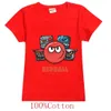 T-shirts 2023 Fun Boys T-shirt Gift Game Game Store Red Ball 4 dessin animé T-shirt Vêtements Baby Shirt Short Sheeve Hip Hop Top Childrens T-shirtl2405