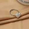 Cluster Rings Koreaanse hartbarokparel voor vrouwen 925 Sterling Silver Wedding Bands Natural Freshwater Ring Bridal Lover sieraden