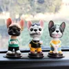 Interior Decorations Cool Pug Nodding Dog Car Dashboard Decor Toys Bobblehead Car Accessories Interior Shaking Head Figures Cute Car Ornament Gifts T240509