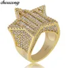 Choucong Star Male Hiphop Ring Pave Aaaa CZ 925 Sterling Silver Anniversary Party Band Rings for Men Women Rock Out Jewelry 307T