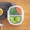 Dinnerware 2/3 grades portáteis lancheira à prova de vazamento Salada de salada Recipiente de frutas -Grade Basket Basket Kitchen Gadgets