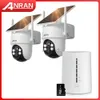 Caméras IP Anran 2k Solar Camera Système de surveillance de la caméra Solaire Batterie sans fil Caméra de détection humanoïde Alarme 4CH NVR ARCTV D240510