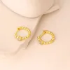 Orecchini a cerchio d'oro in oro d'oro zircone aura leggero moda per donne gioielli da sposa regalo round insi