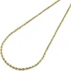 10 km jaune doré pour hommes ou dames Collier de chaîne de corde creux 3 mm 24 pouces 3064