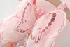 Robes de fille humour ours de papillon rose onirique