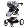 Strollers# Nieuwe Baby Stroller 2 In 1Green Baby Carriage Gevouwen wandelwagen High Lands PRAM voor babyreizen Puinhoop Babyauto Lichtgewicht T240509